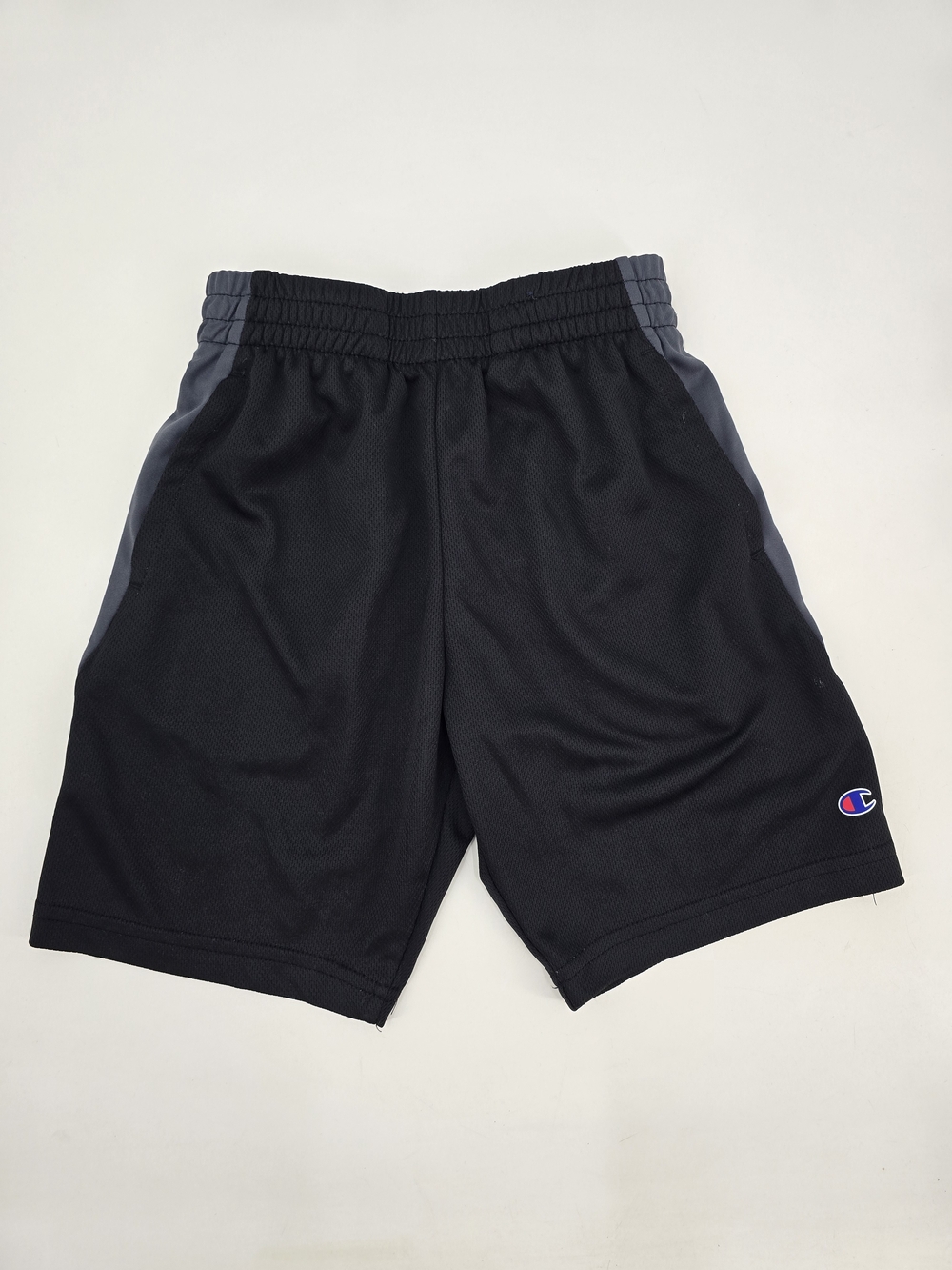 Champion Black Athletic Shorts with Gray Side Panels Size 7/8